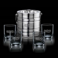 5 Piece Milano Ice Bucket w/ 4 Aristocrat On The Rocks Glasses